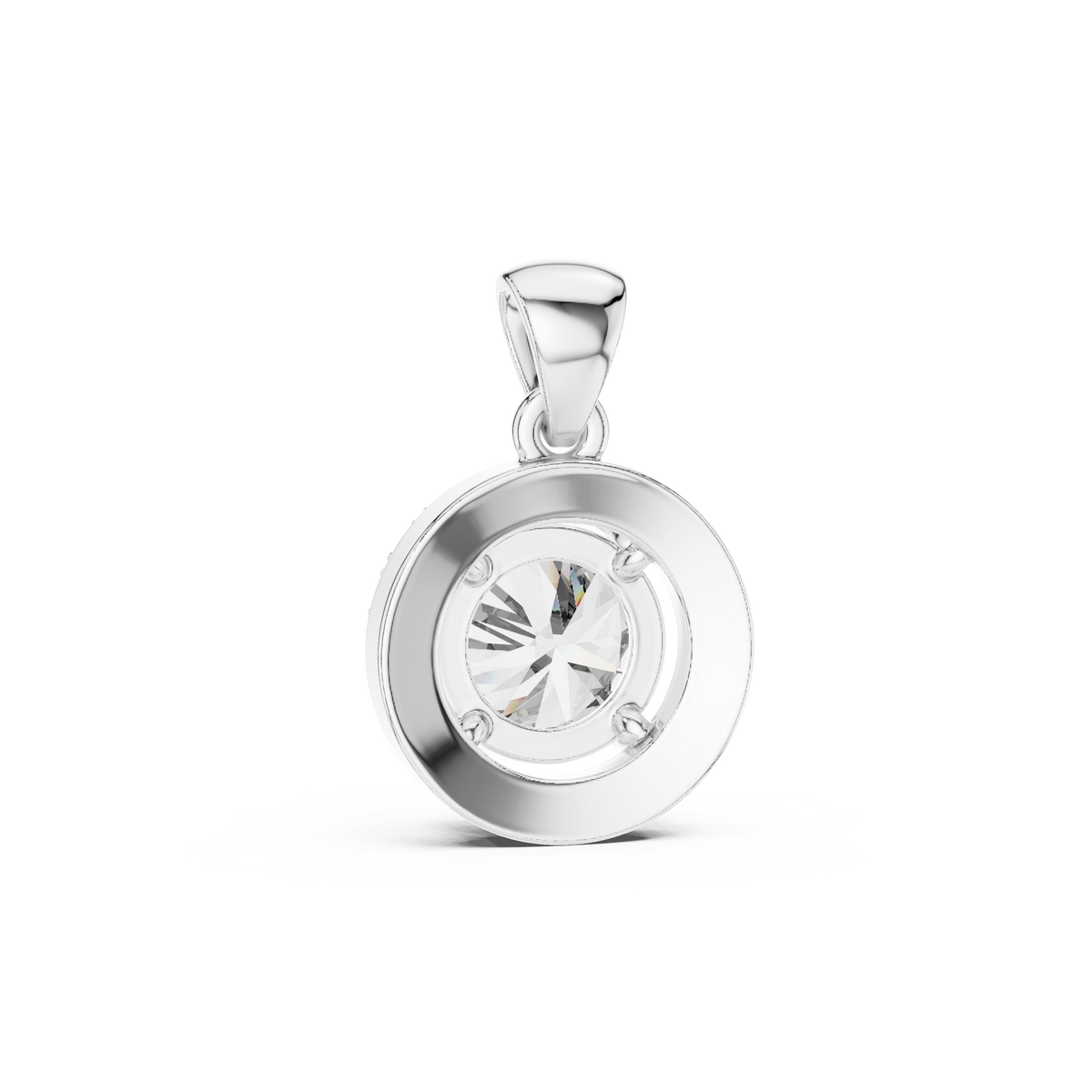 Floating Round Diamond Pendant