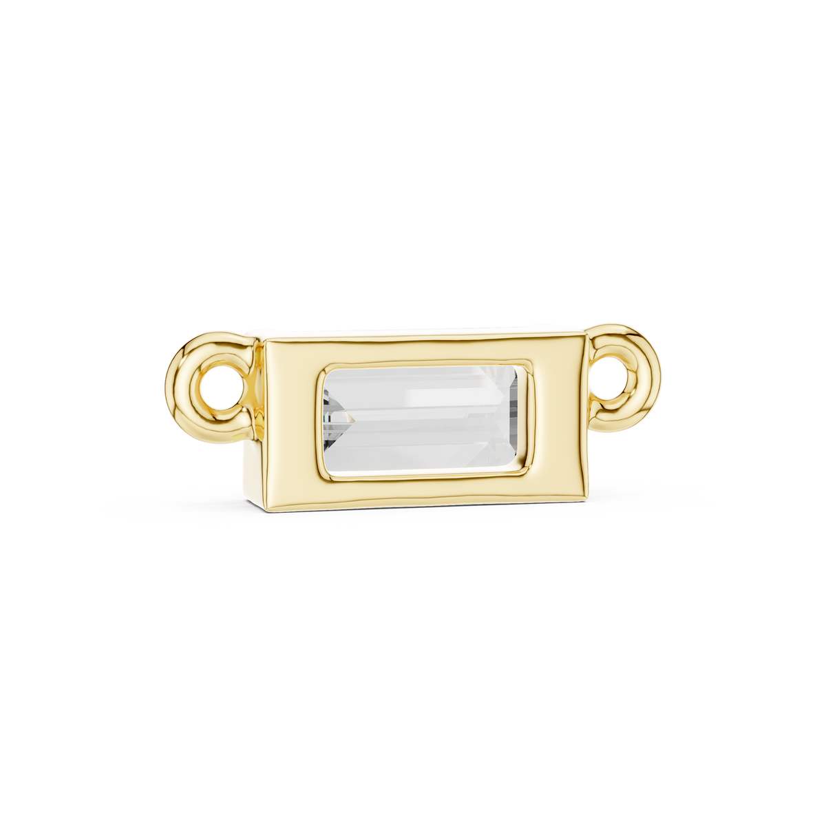 East-West Baguette Diamond Solitaire Necklace
