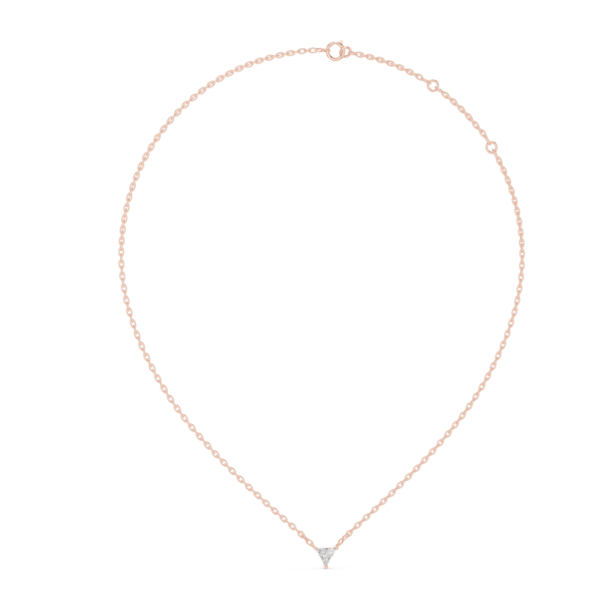 Trillion Diamond Solitaire Necklace