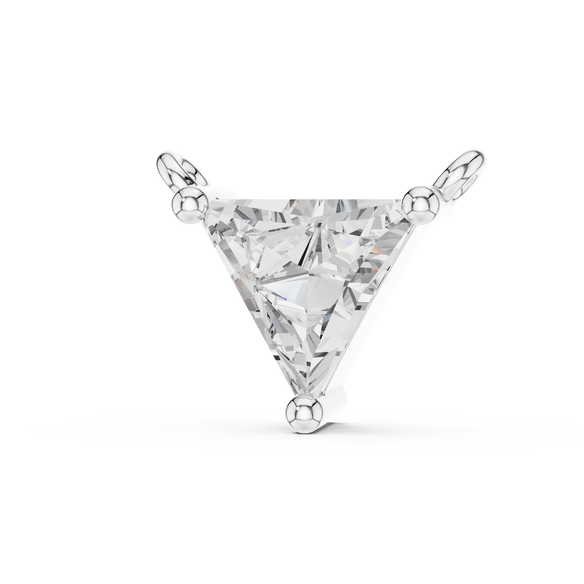 عقد سوليتير بألماسة تريليون in White Gold - VYKA Diamonds