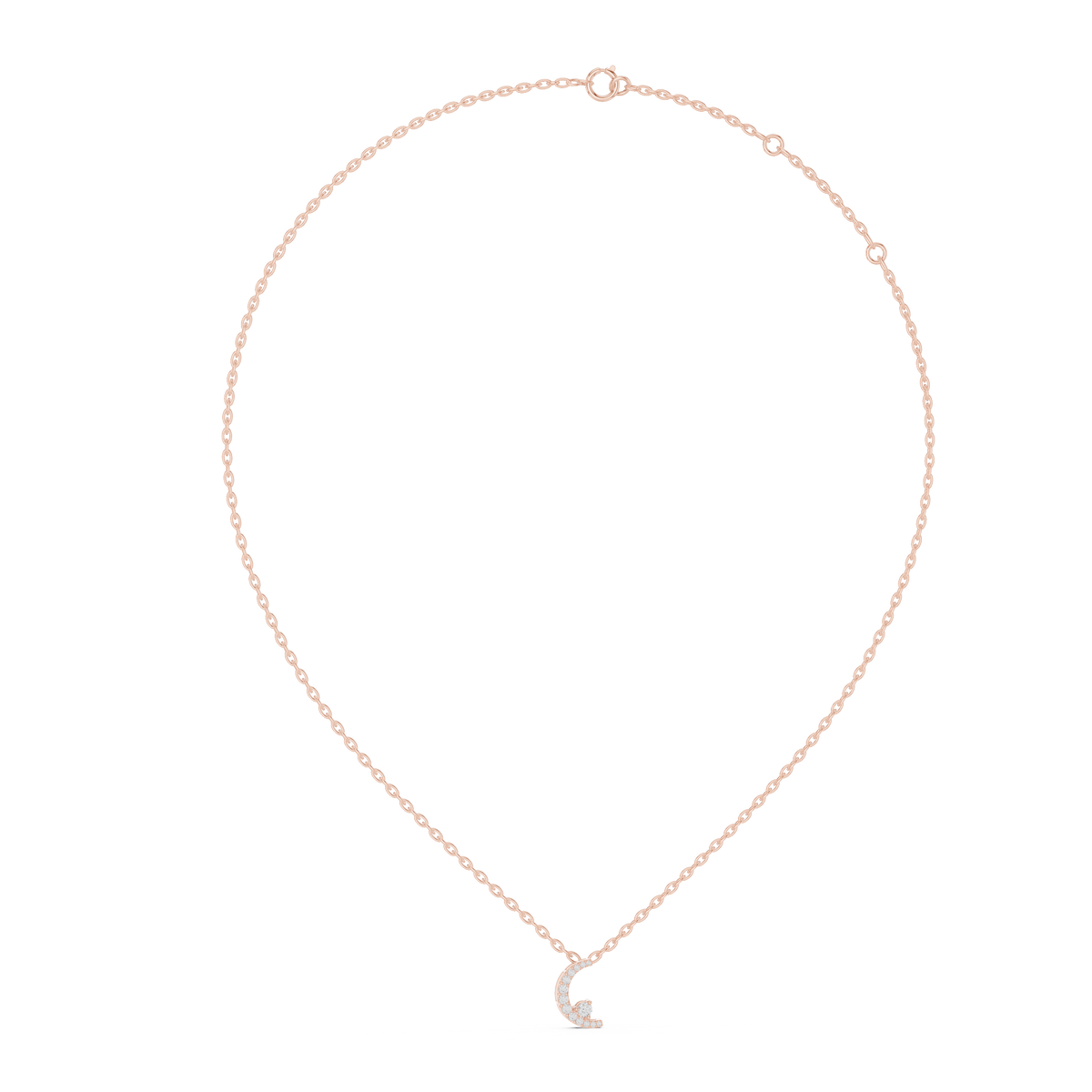 دلّاية ألماس على شكل هلال in Rose Gold - VYKA Diamonds