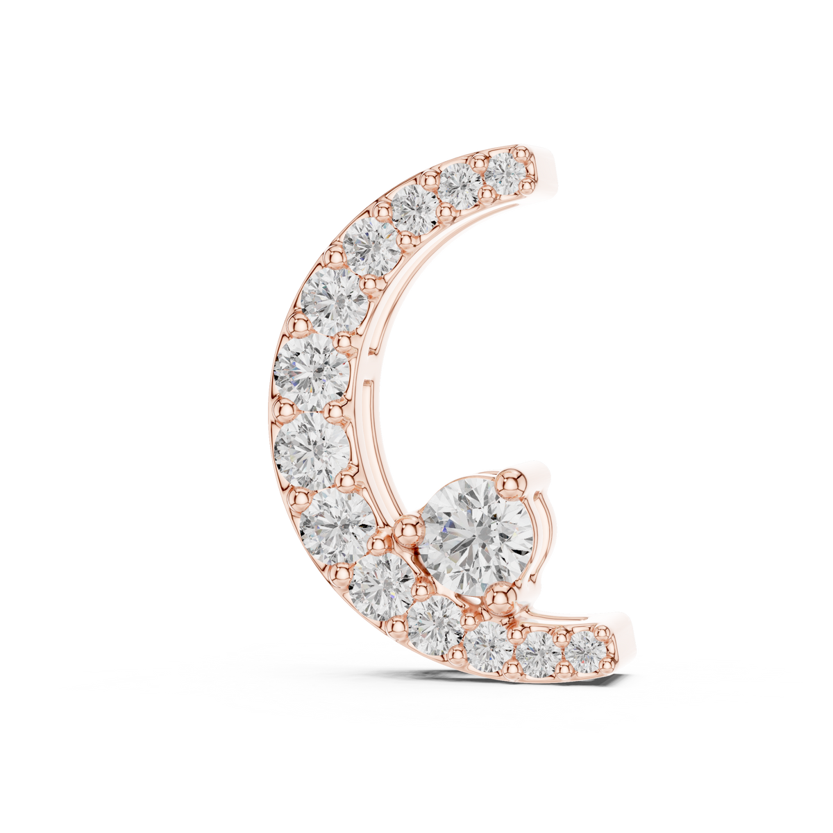Crescent Moon Diamond Pendant