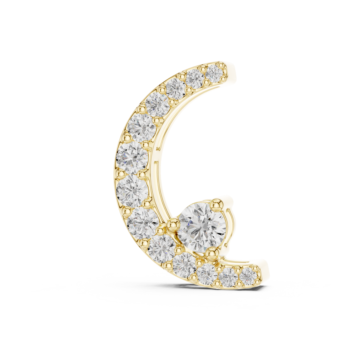 دلّاية ألماس على شكل هلال in Yellow Gold - VYKA Diamonds