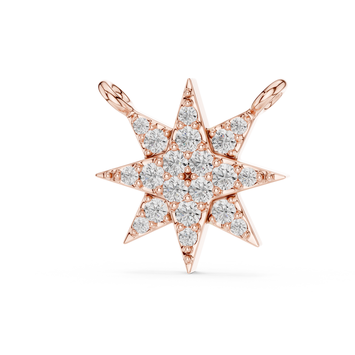 عقد بنجمة ثمانية الرؤوس من الألماس in Rose Gold - VYKA Diamonds