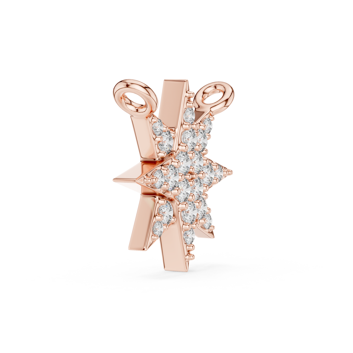 عقد بنجمة ثمانية الرؤوس من الألماس in Rose Gold - VYKA Diamonds