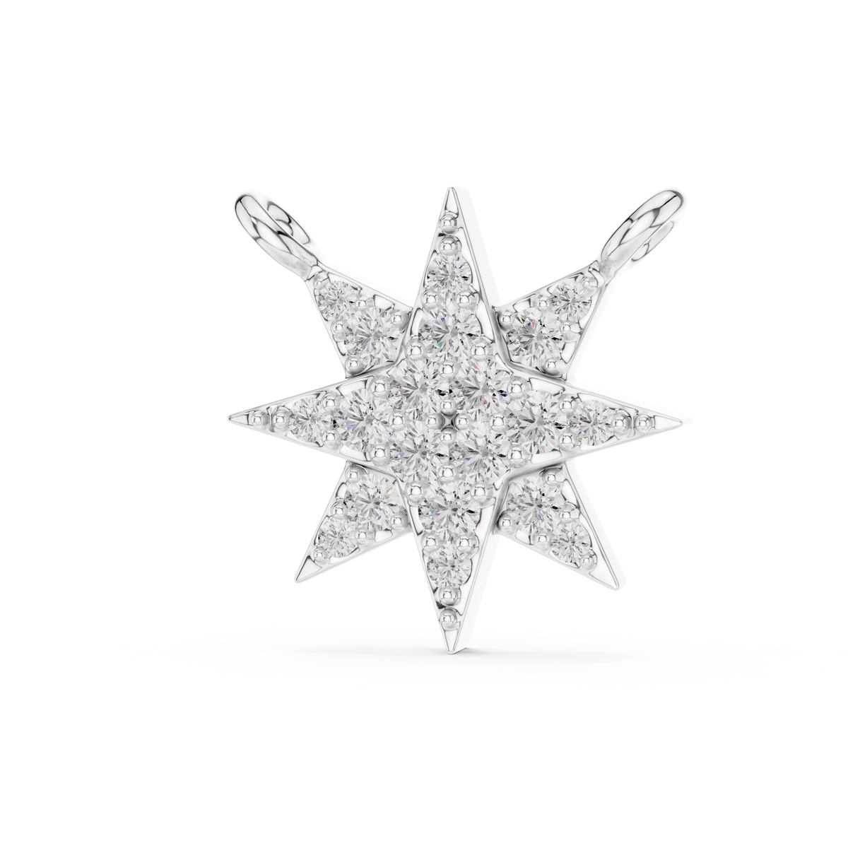 Eight Point Star Diamond Necklace