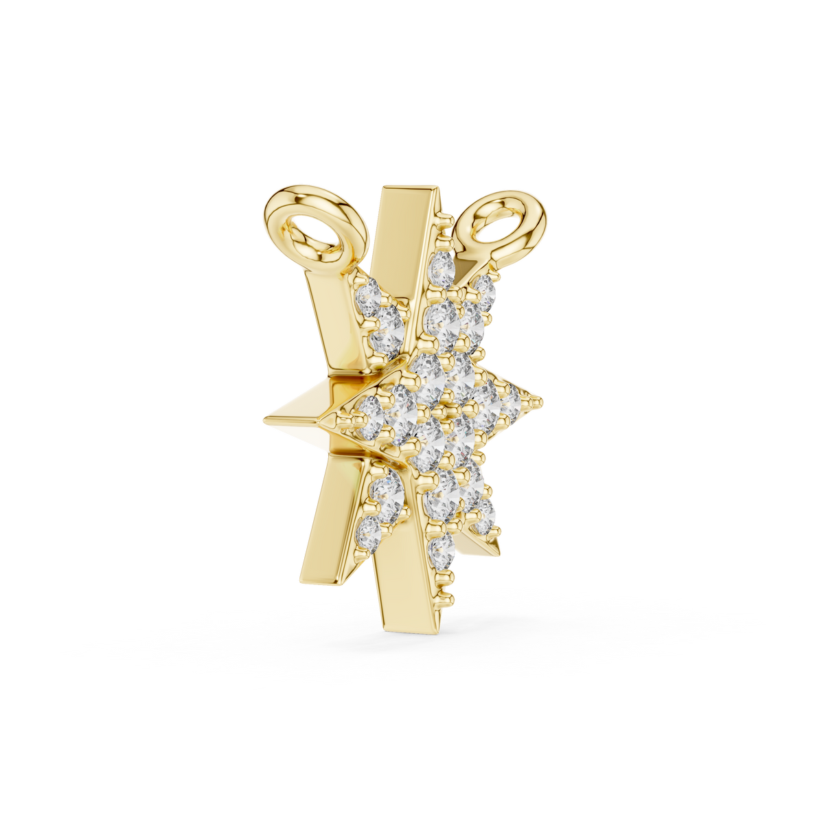 Eight Point Star Diamond Necklace
