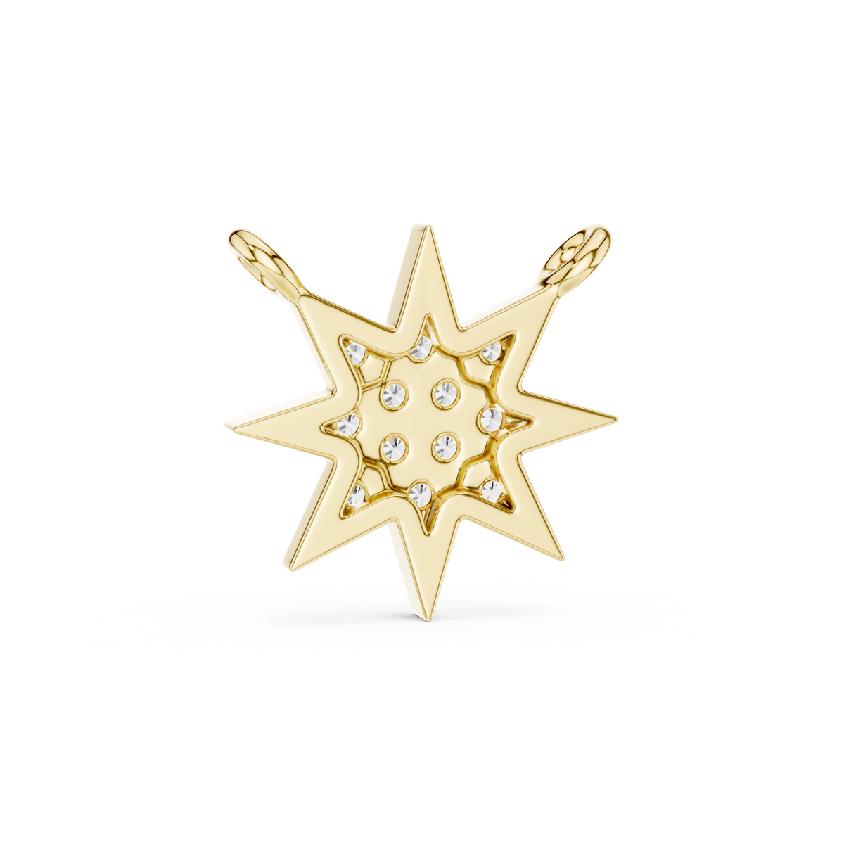 Eight Point Star Diamond Necklace