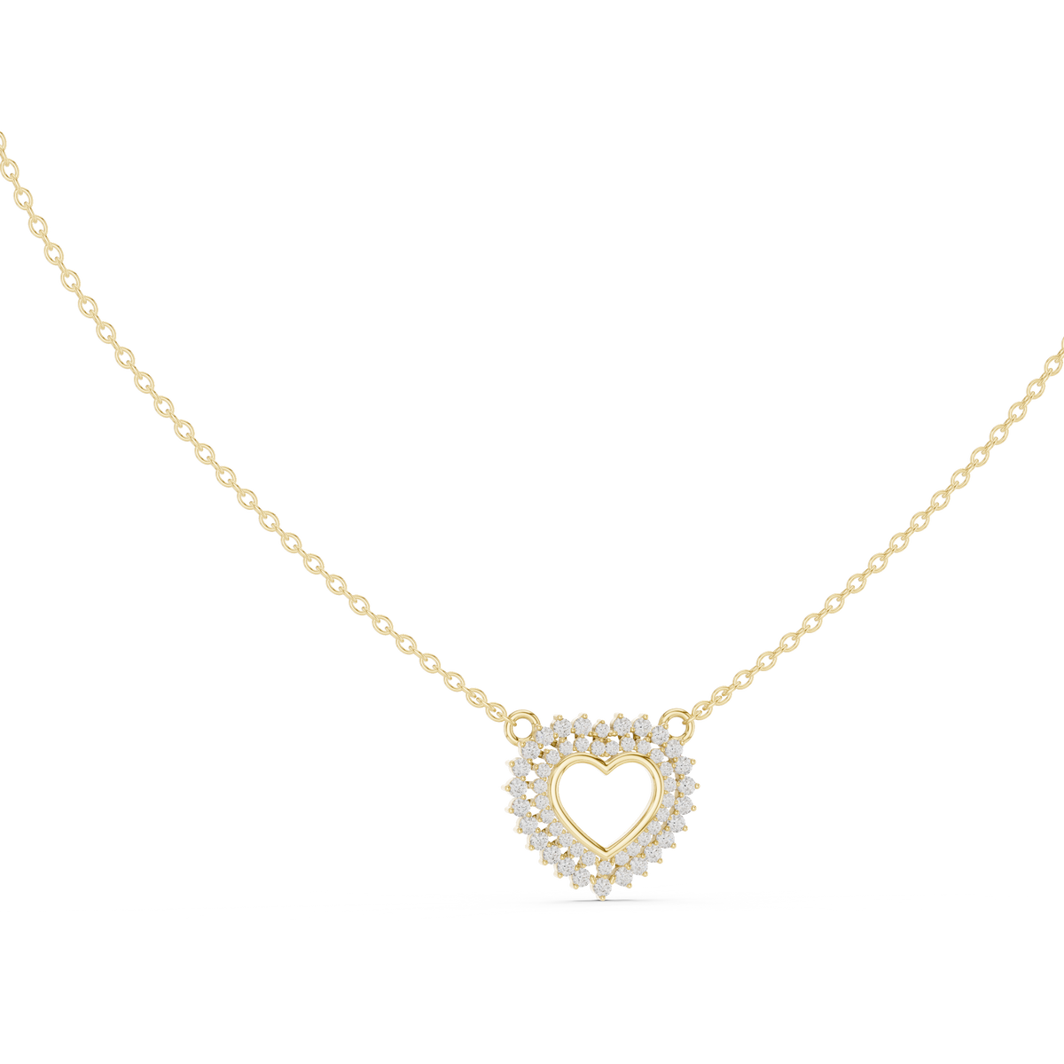 Heart Halo Diamond Pendant
