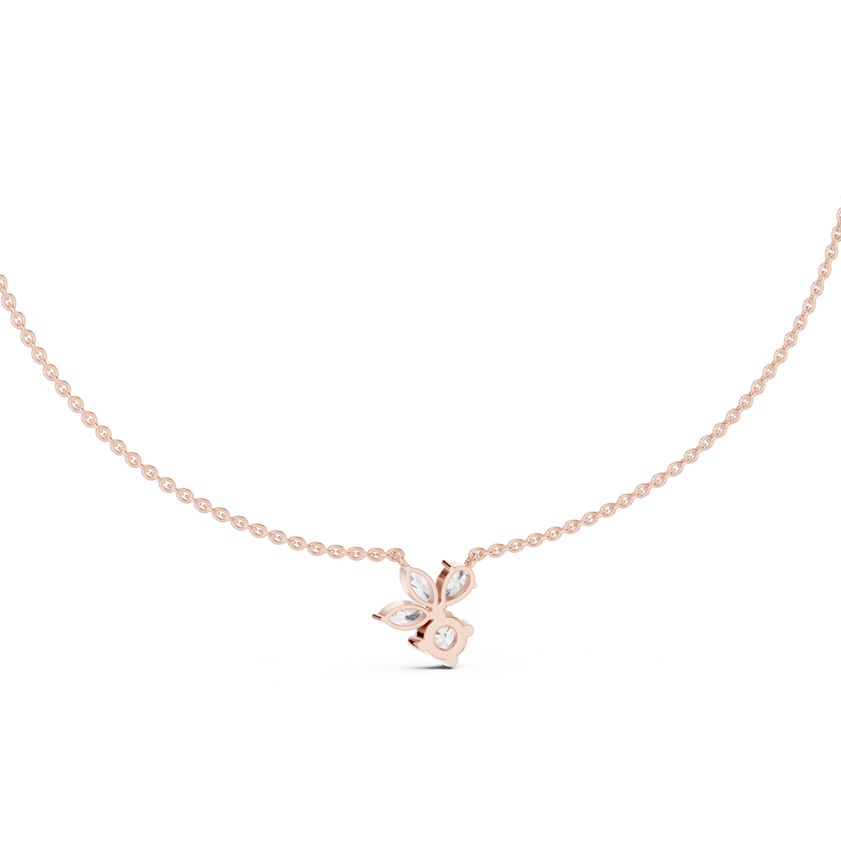 Marquise and Pear Butterfly Diamond Necklace