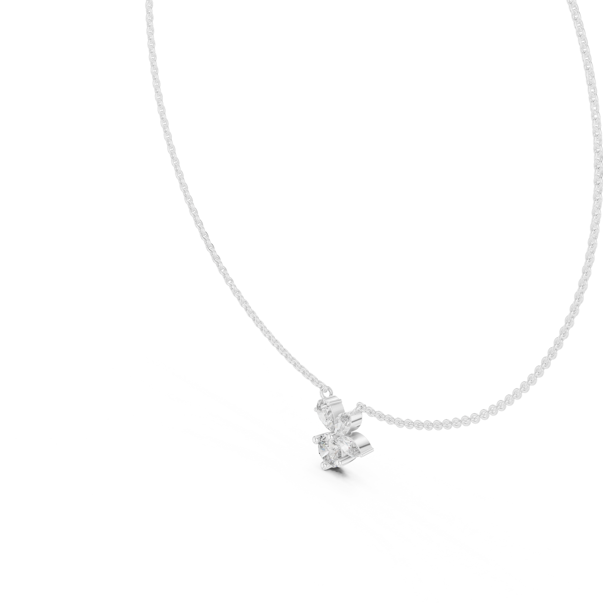 Marquise and Pear Butterfly Diamond Necklace
