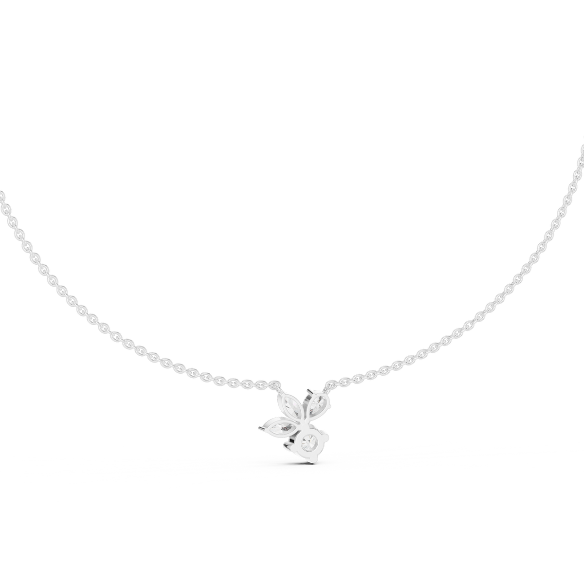 Marquise and Pear Butterfly Diamond Necklace