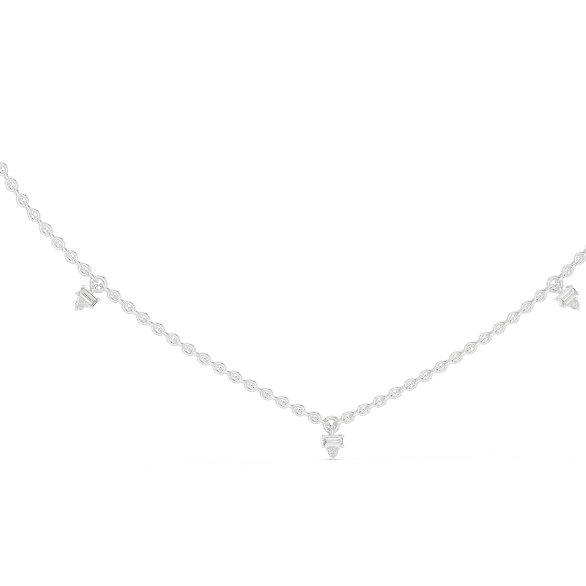 عقد بخمس محطات ألماس in White Gold - VYKA Diamonds