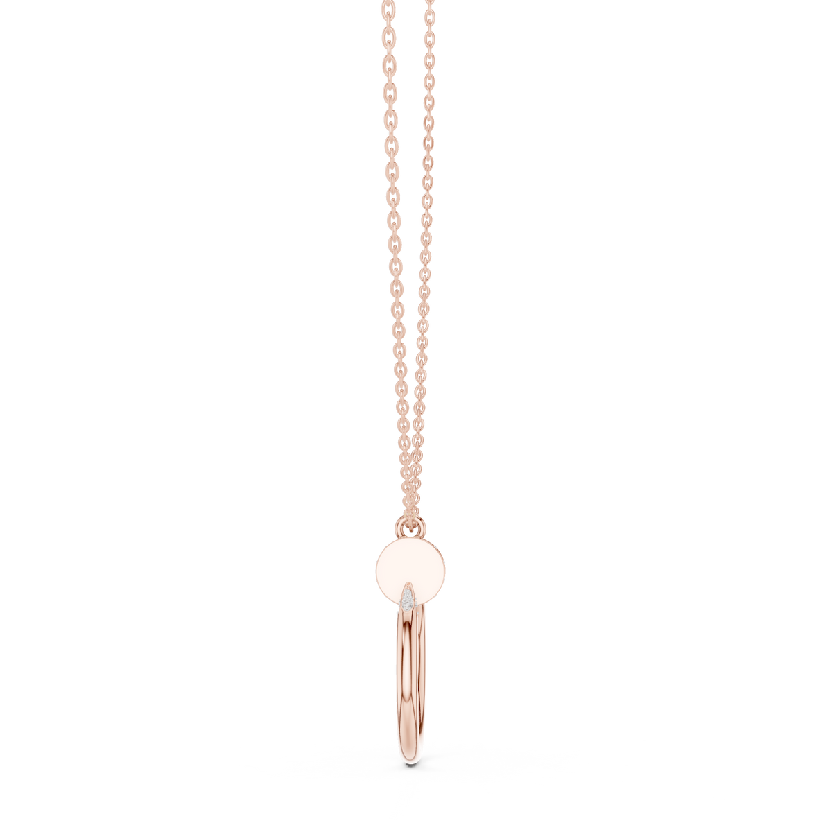 Coiled Nail Loop Diamond Pendant
