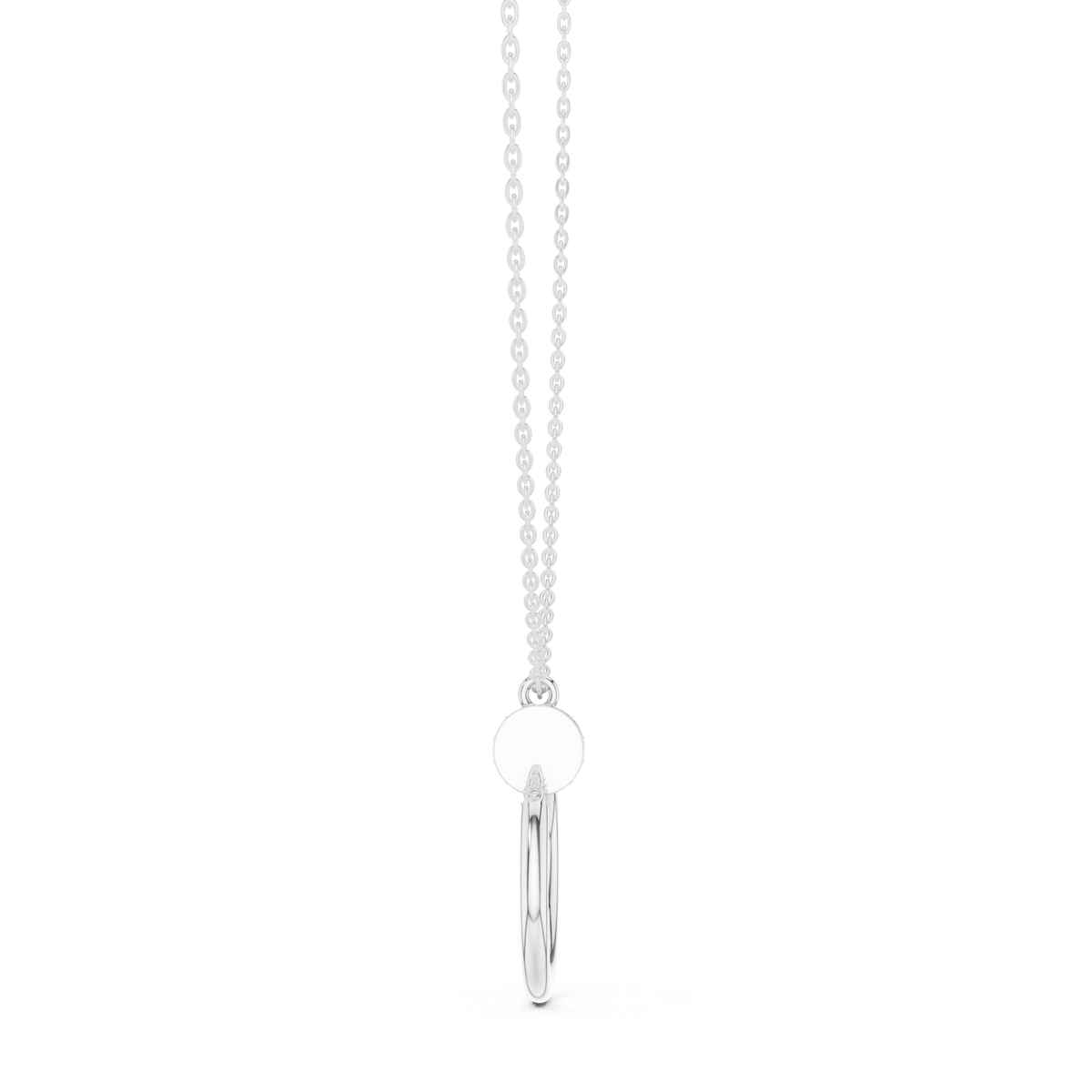 Coiled Nail Loop Diamond Pendant