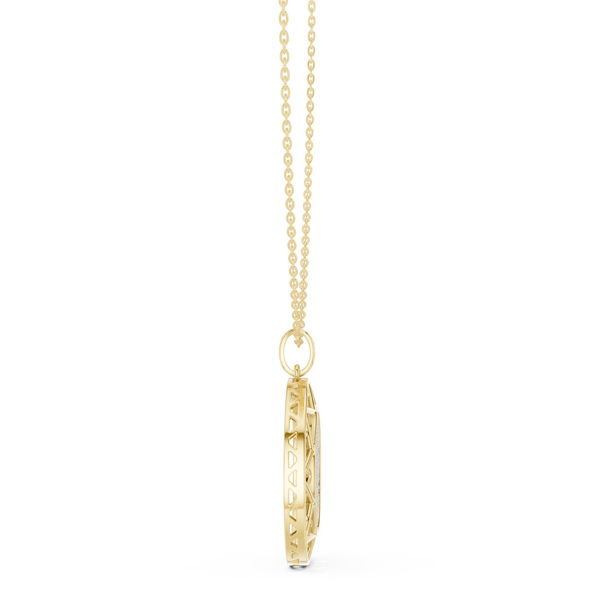 Lattice Medallion Diamond Pendant