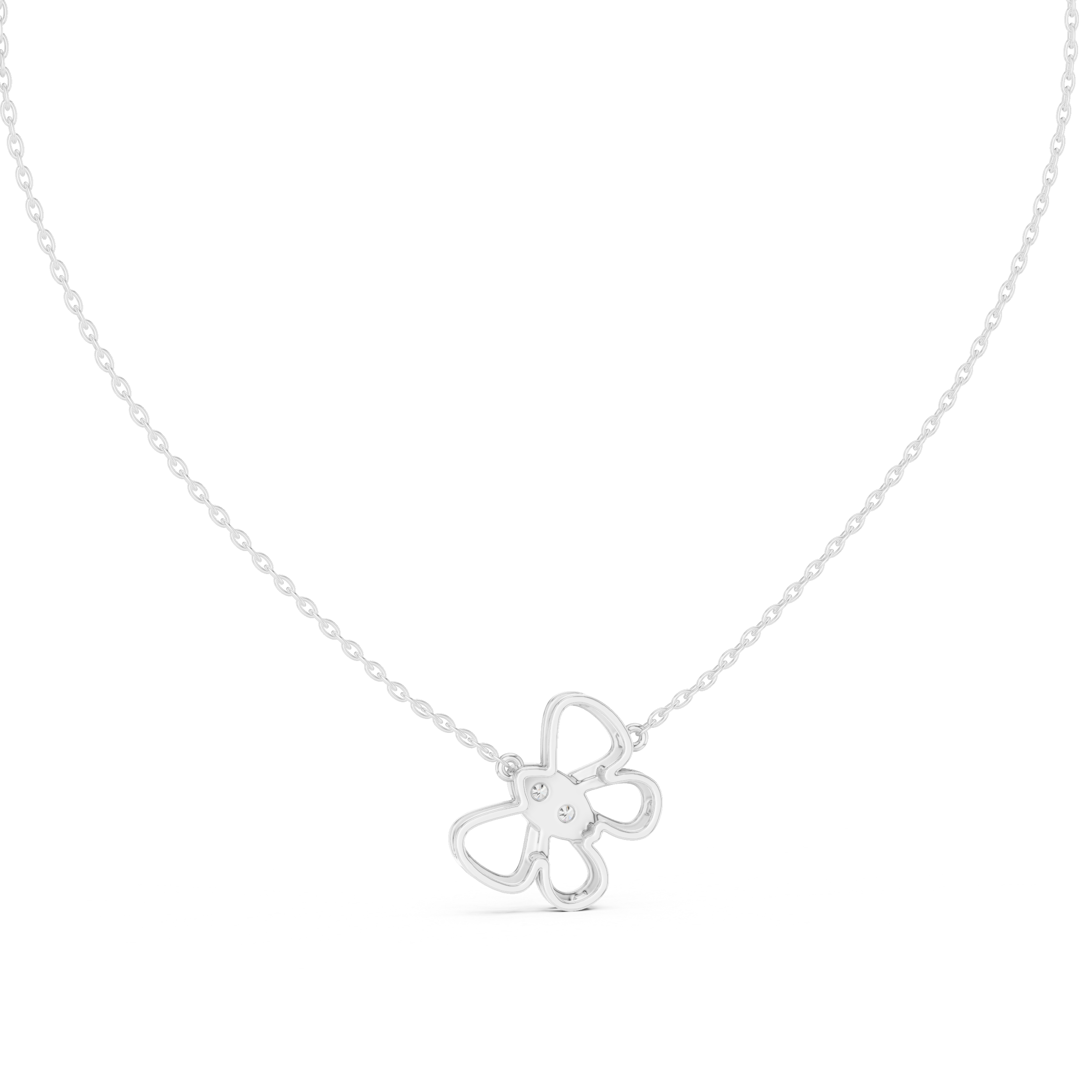 Butterfly Diamond Pendant in White Gold - VYKA Diamonds