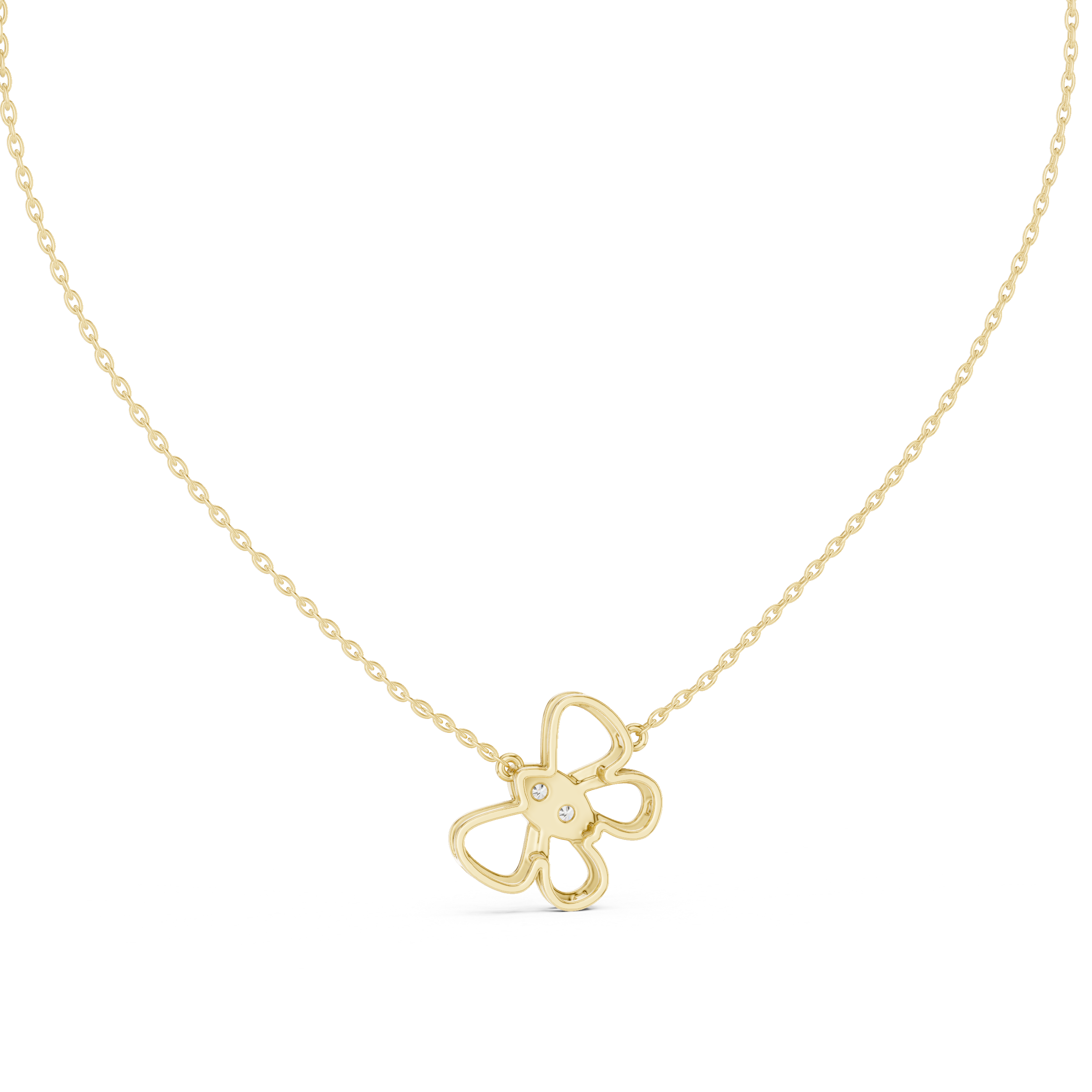 Butterfly Diamond Pendant in Yellow Gold - VYKA Diamonds