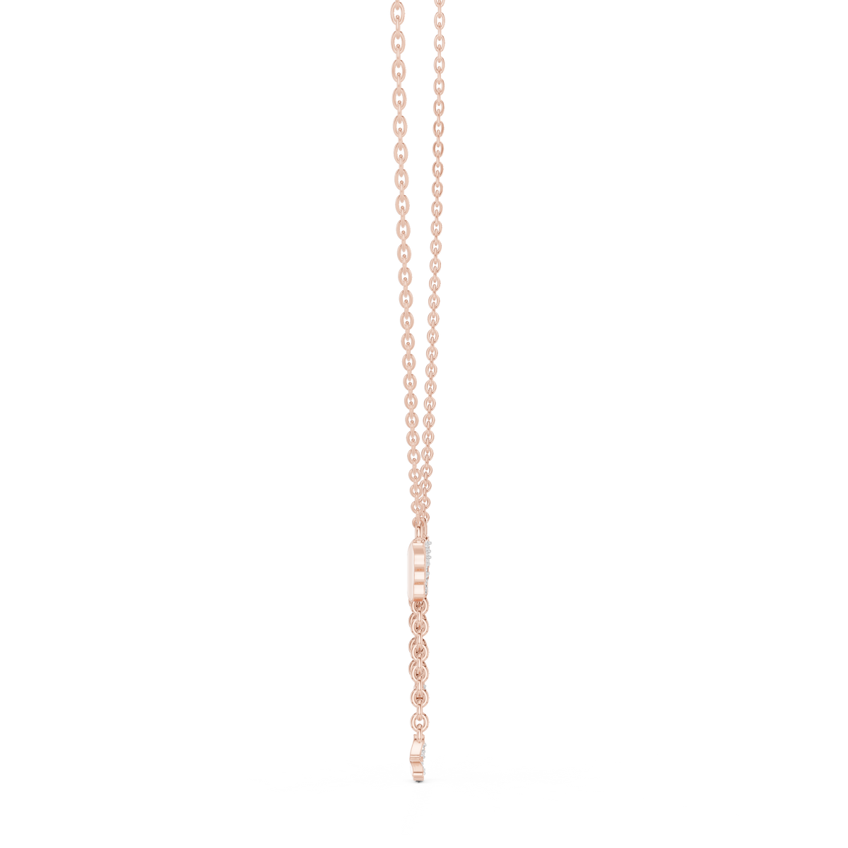 Pave Butterfly Lariat Diamond Necklace