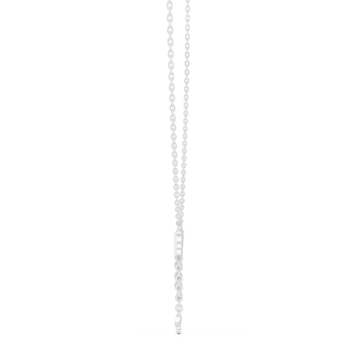 Pave Butterfly Lariat Diamond Necklace