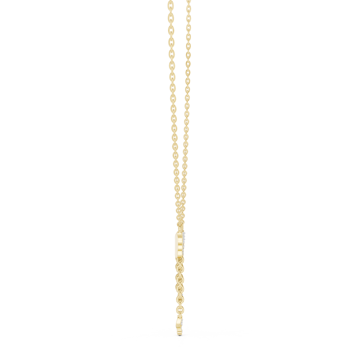 Pave Butterfly Lariat Diamond Necklace