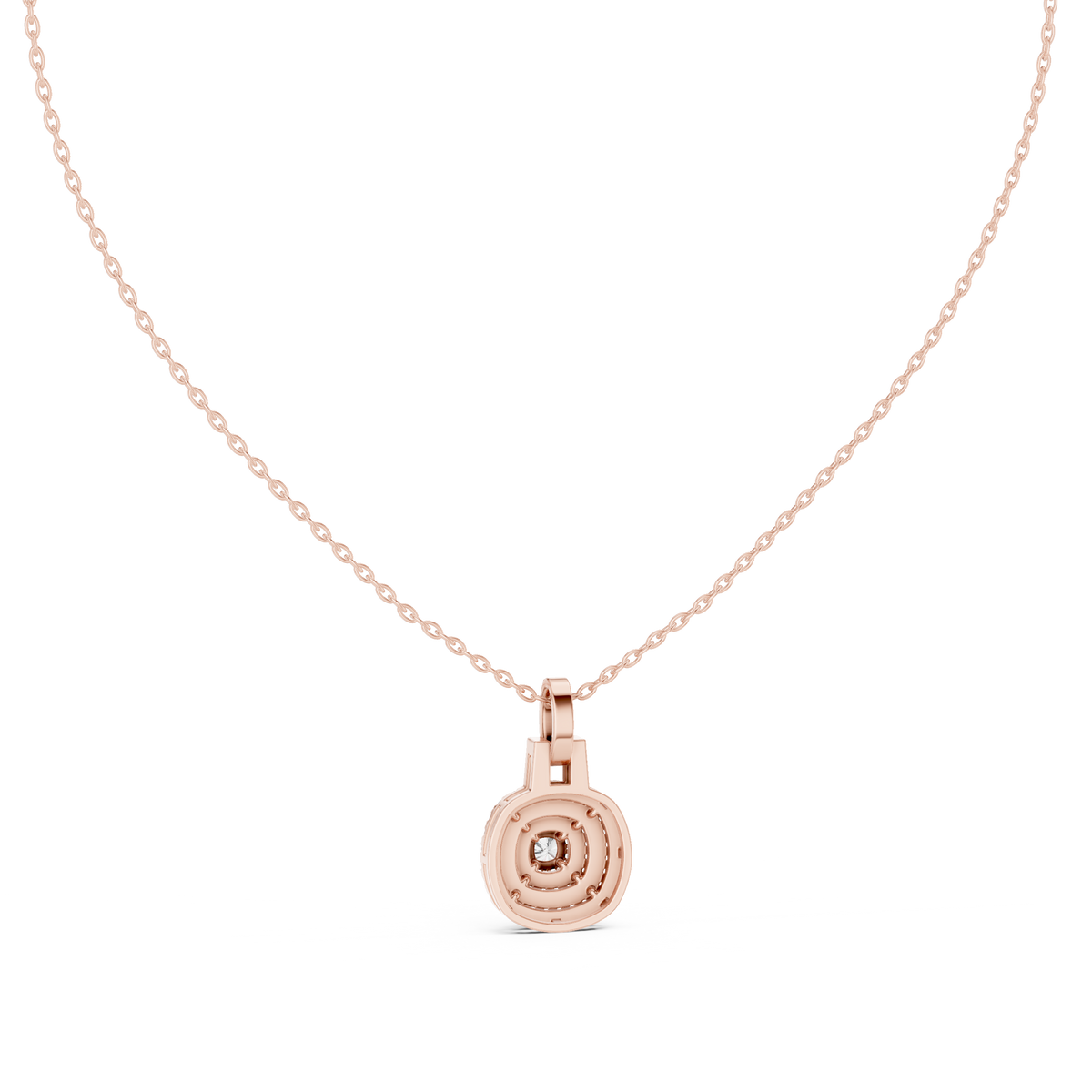دلّاية ألماس كوشن بهالة مزدوجة in Rose Gold - VYKA Diamonds