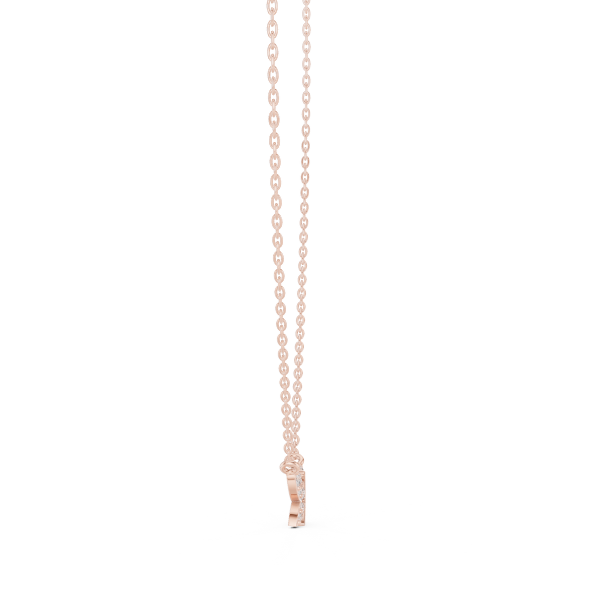 Pave Butterfly Diamond Necklace