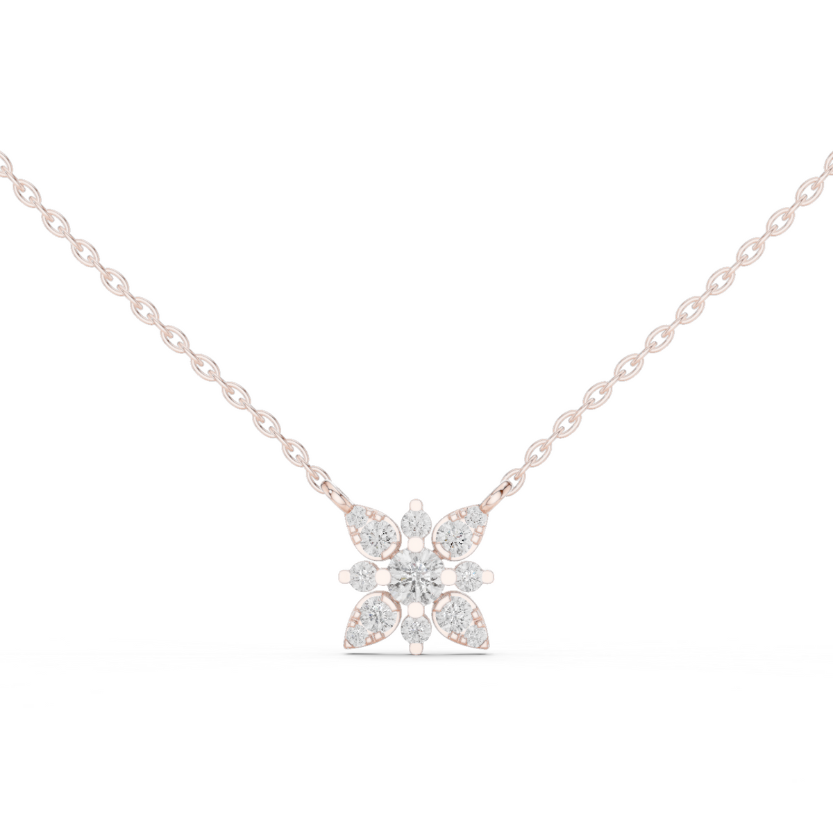 Marquise Fan Spray Diamond Pendant
