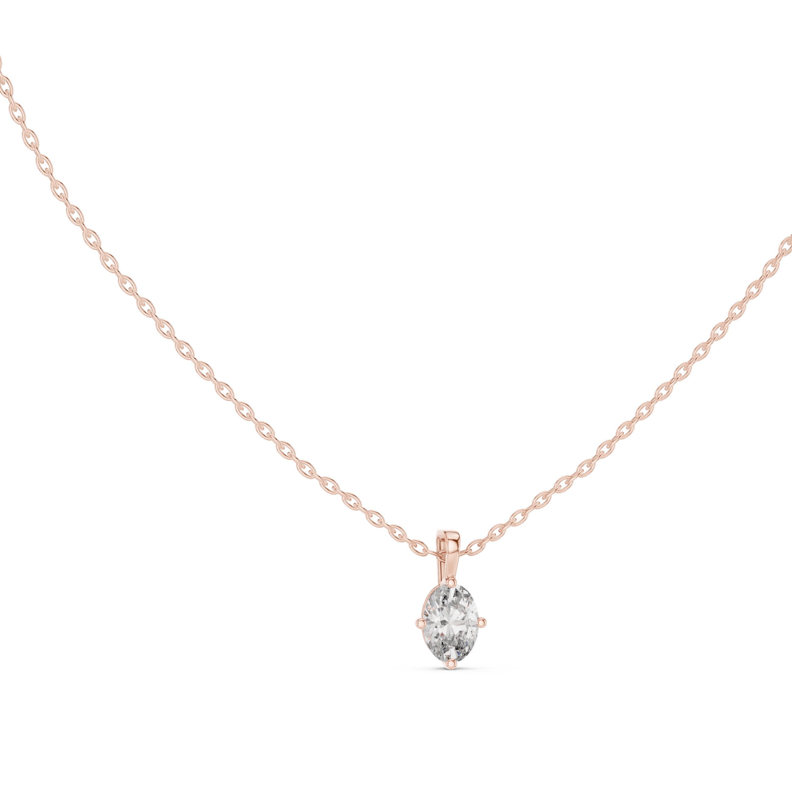 Classic Marquise Drop Diamond Pendant in Rose Gold - VYKA Diamonds