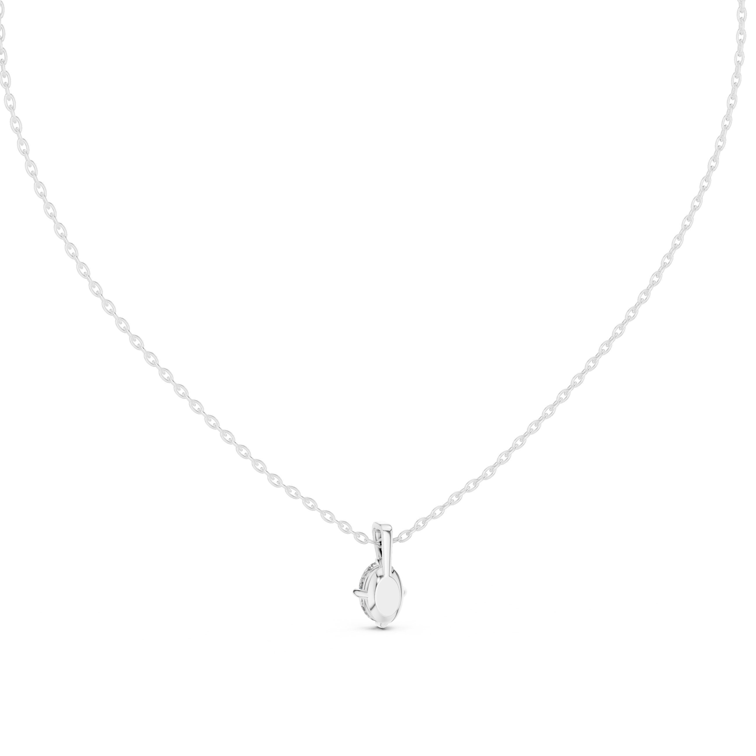 Classic Marquise Drop Diamond Pendant in White Gold - VYKA Diamonds