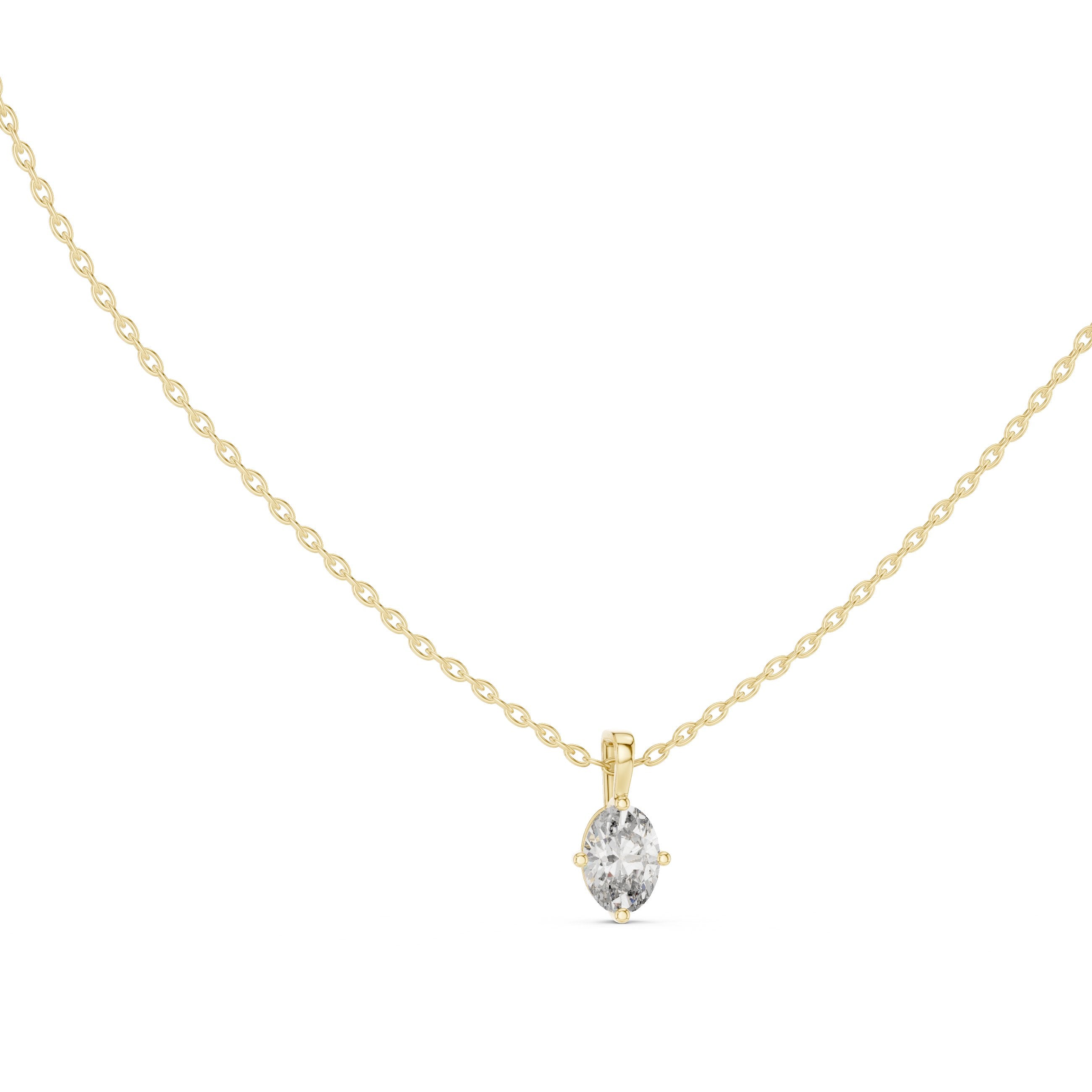 Classic Marquise Drop Diamond Pendant in Yellow Gold - VYKA Diamonds