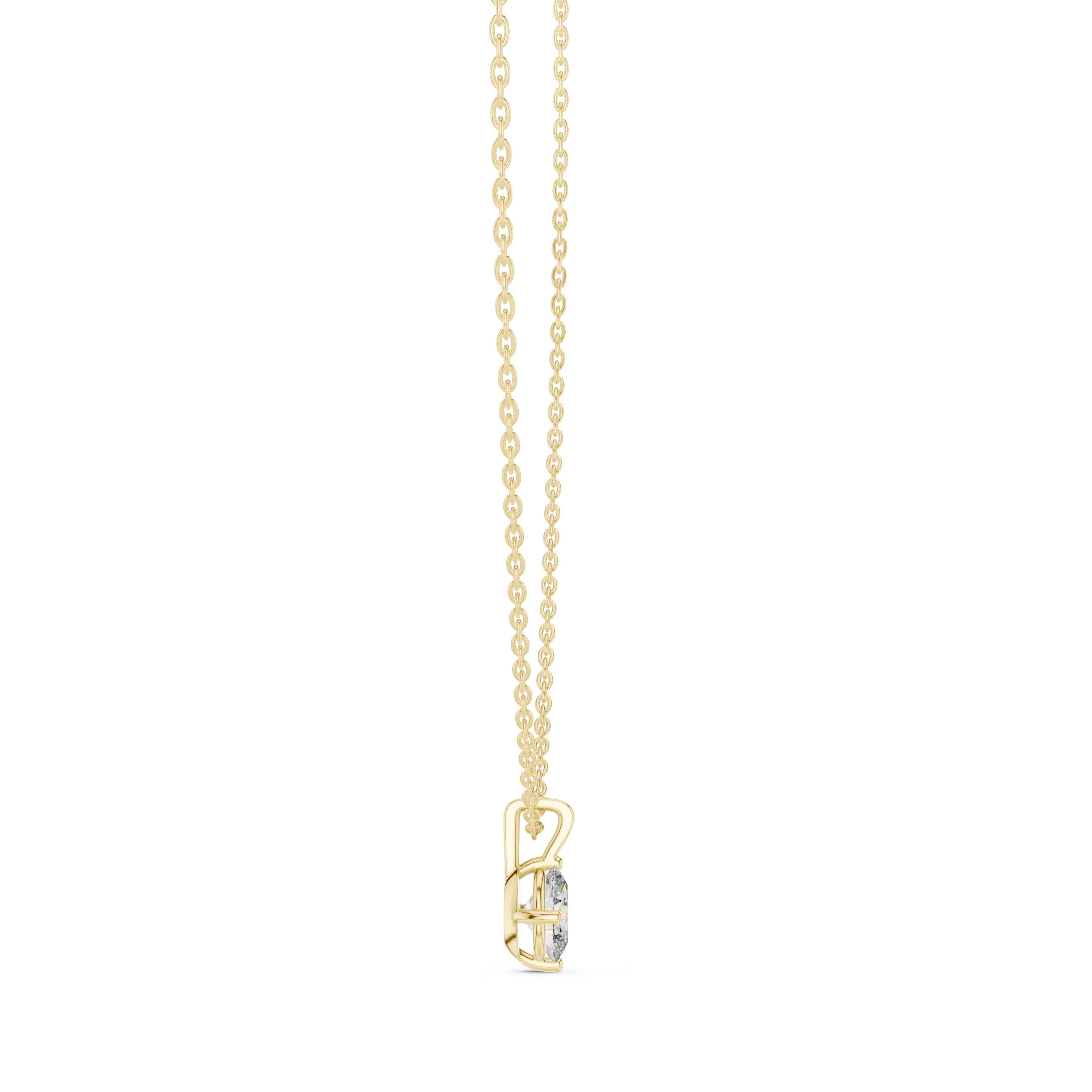 Classic Marquise Drop Diamond Pendant in Yellow Gold - VYKA Diamonds