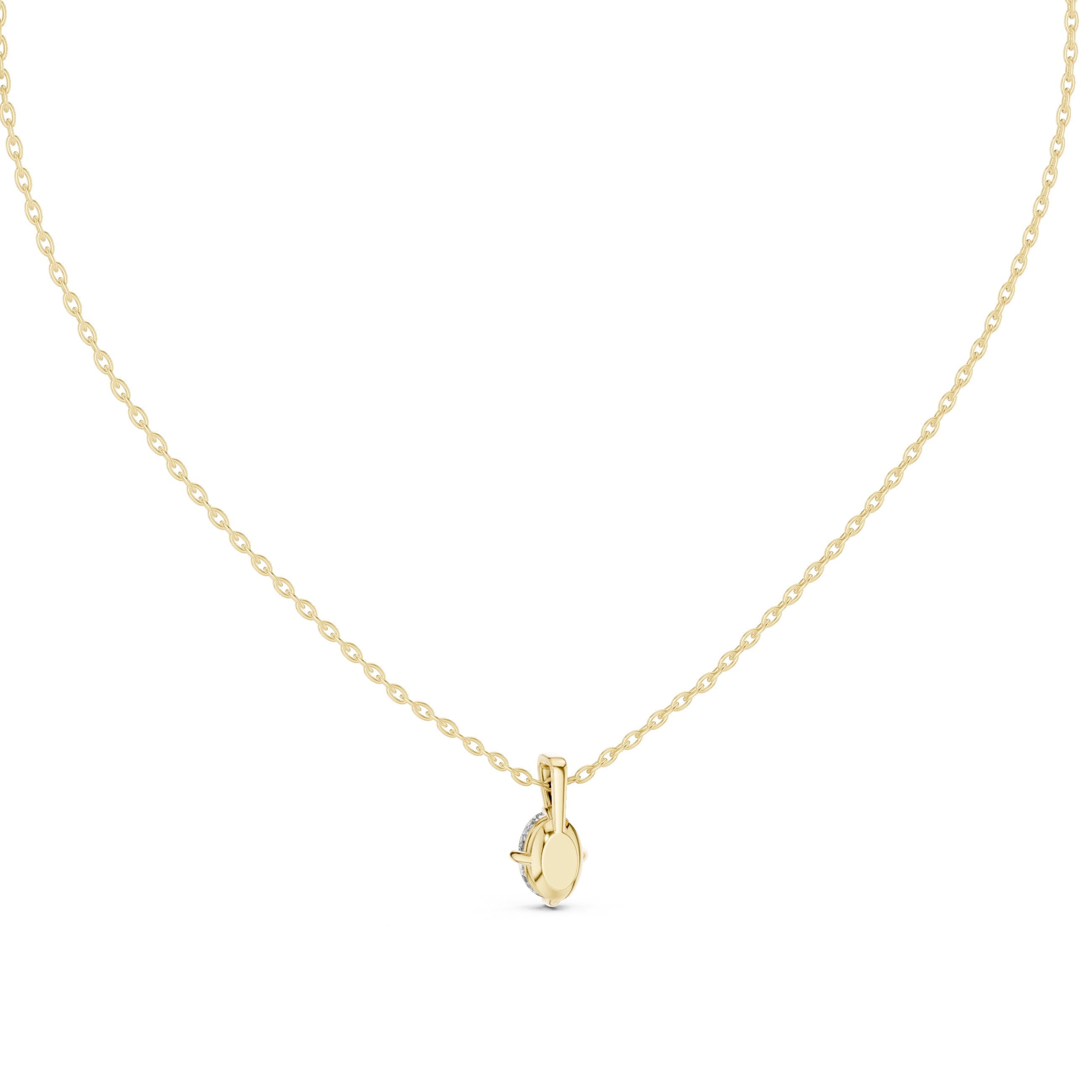 Classic Marquise Drop Diamond Pendant in Yellow Gold - VYKA Diamonds