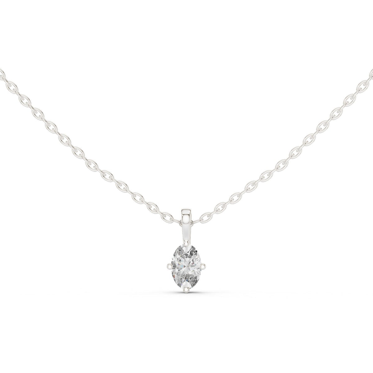 Marquise Claw-Set Diamond Pendant