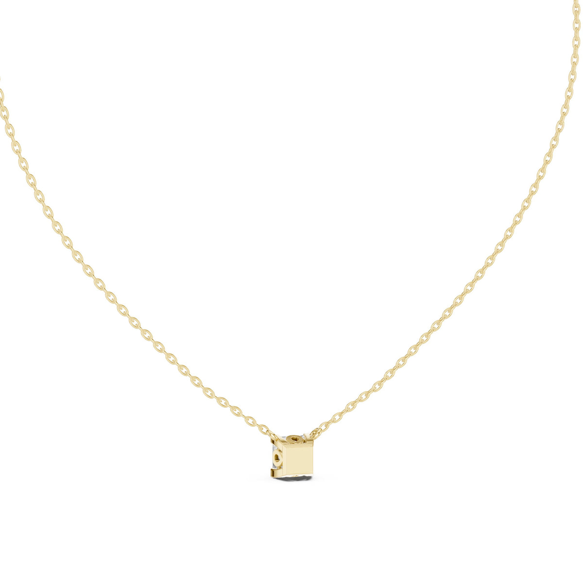 Cushion Solitaire Slider Diamond Pendant