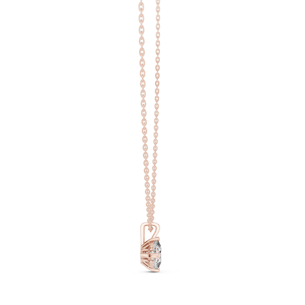 Cushion Cut Solitaire Diamond Pendant