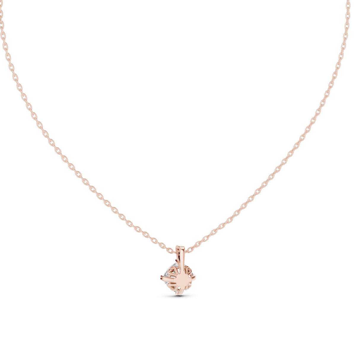 Cushion Cut Solitaire Diamond Pendant