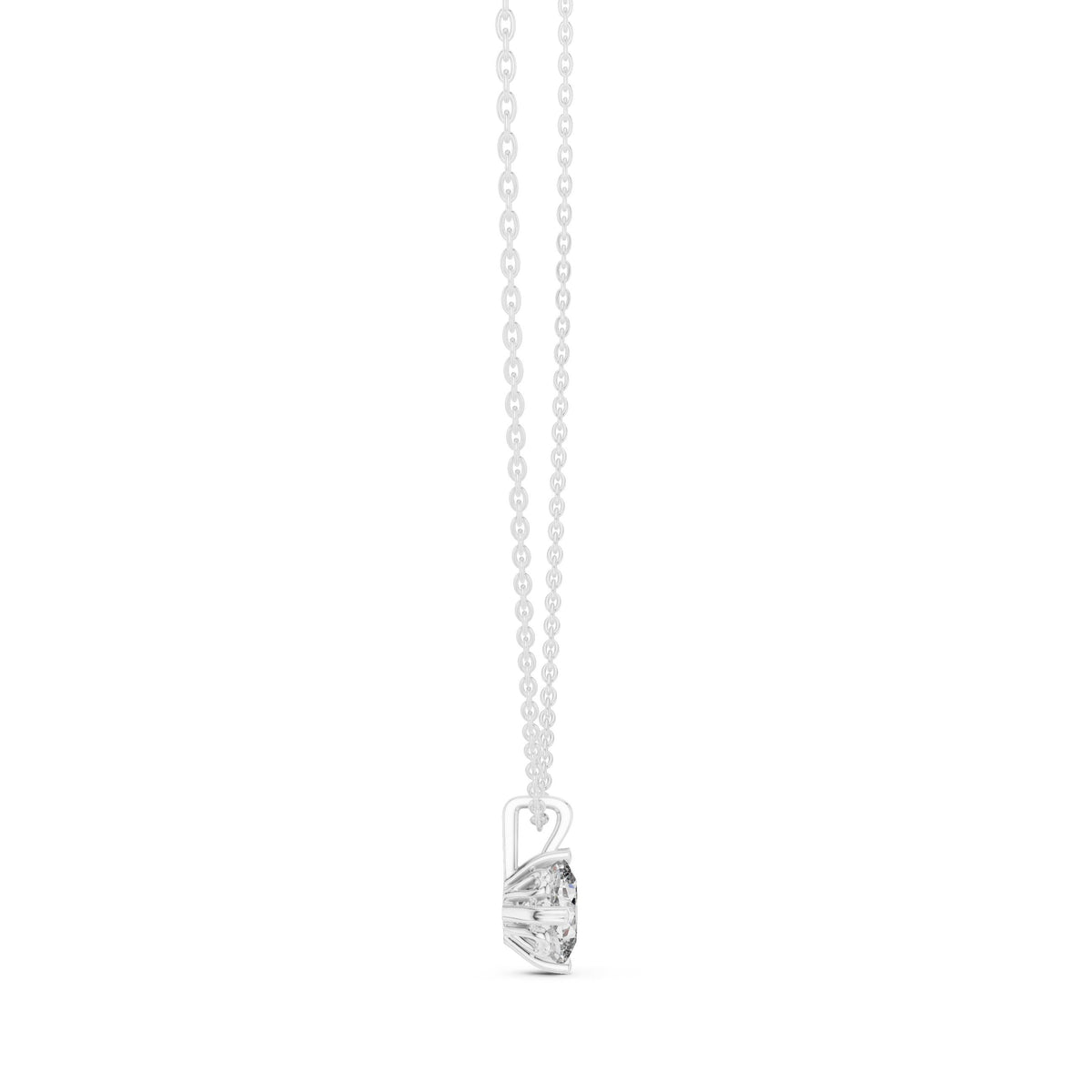 Cushion Cut Solitaire Diamond Pendant