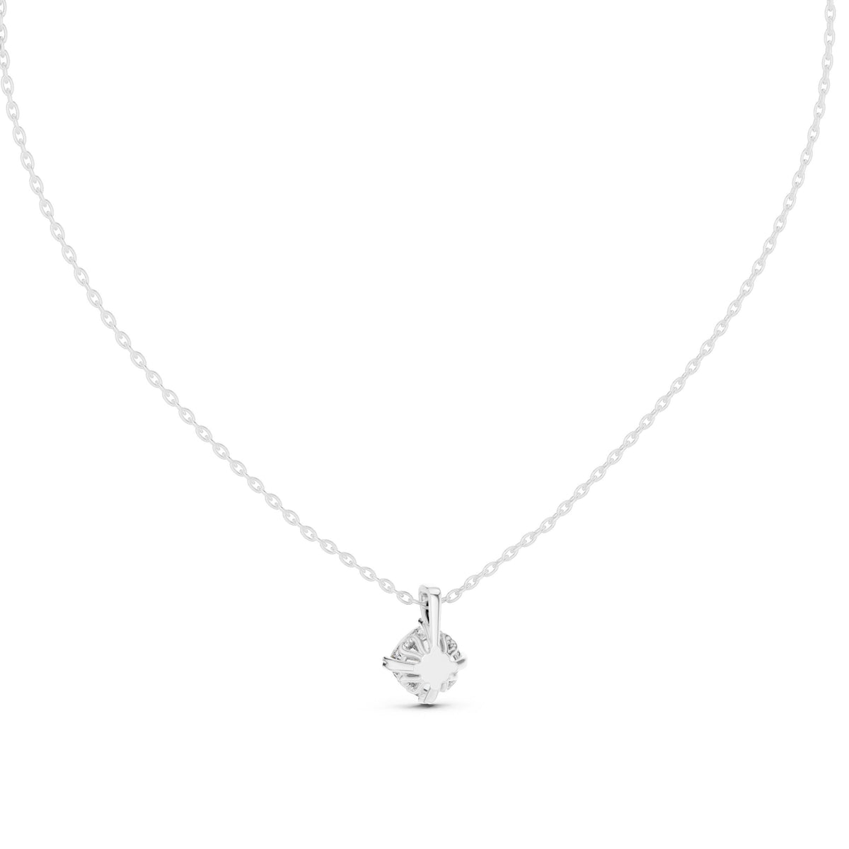 Cushion Cut Solitaire Diamond Pendant