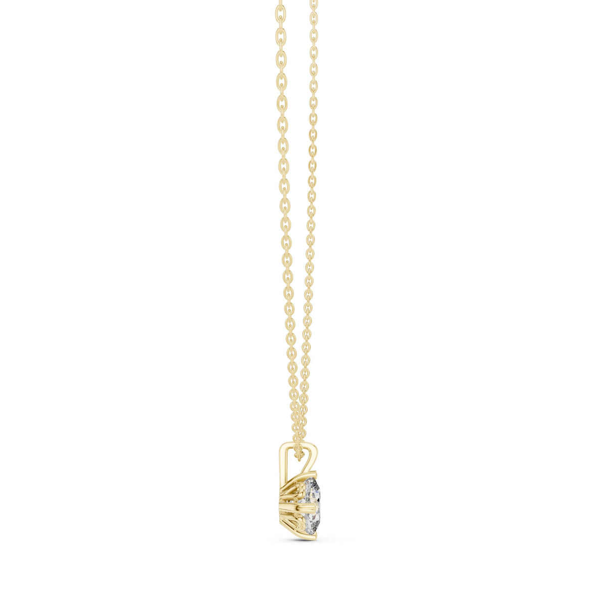 Cushion Cut Solitaire Diamond Pendant