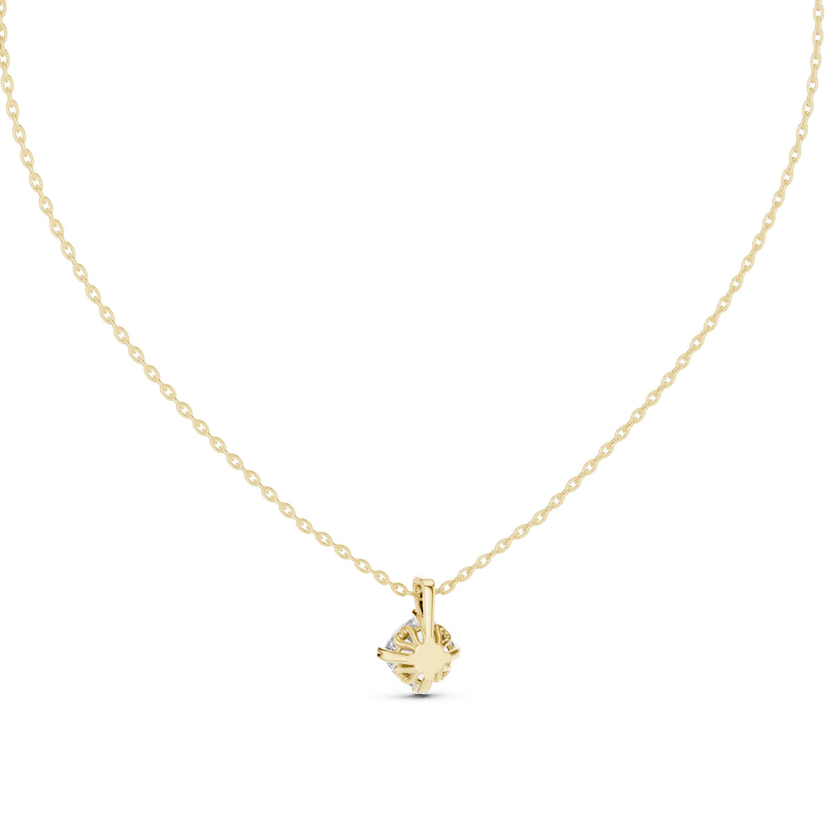Cushion Cut Solitaire Diamond Pendant