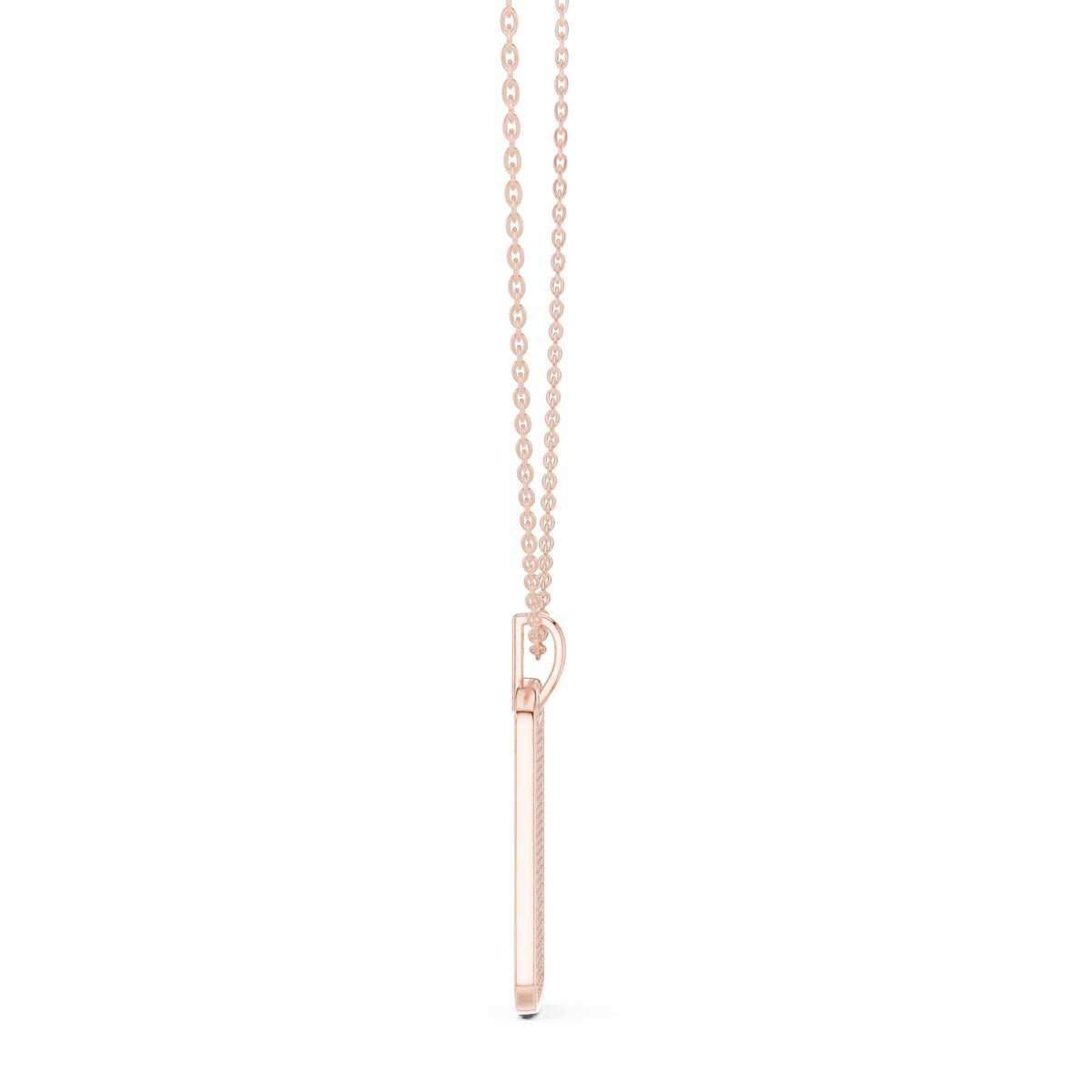 Pave Dog Tag Diamond Pendant