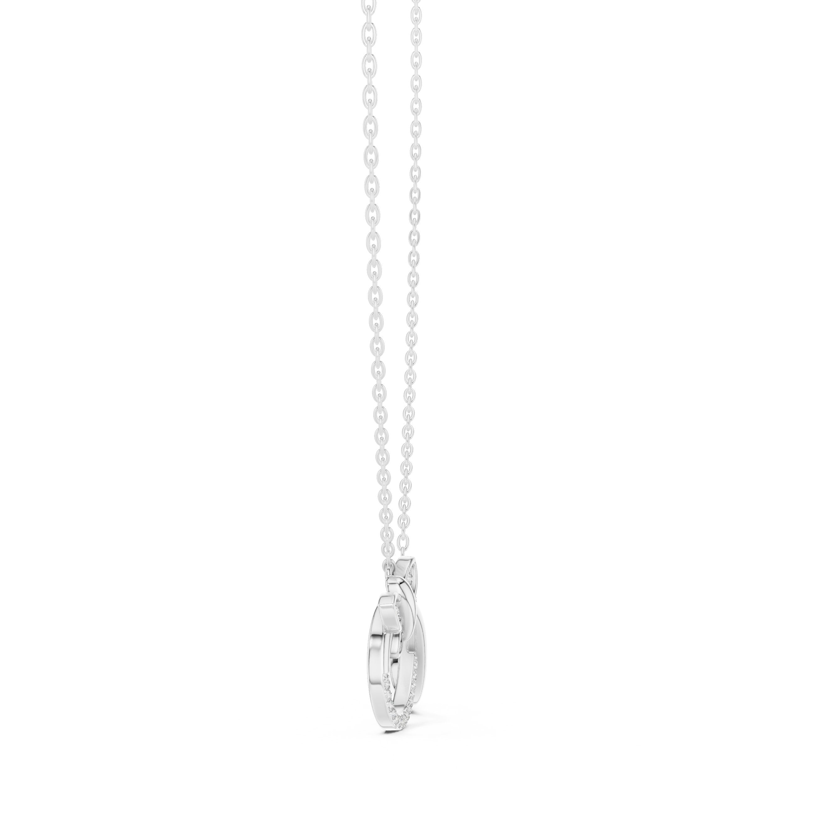 Infinity Butterfly Diamond Pendant in White Gold - VYKA Diamonds