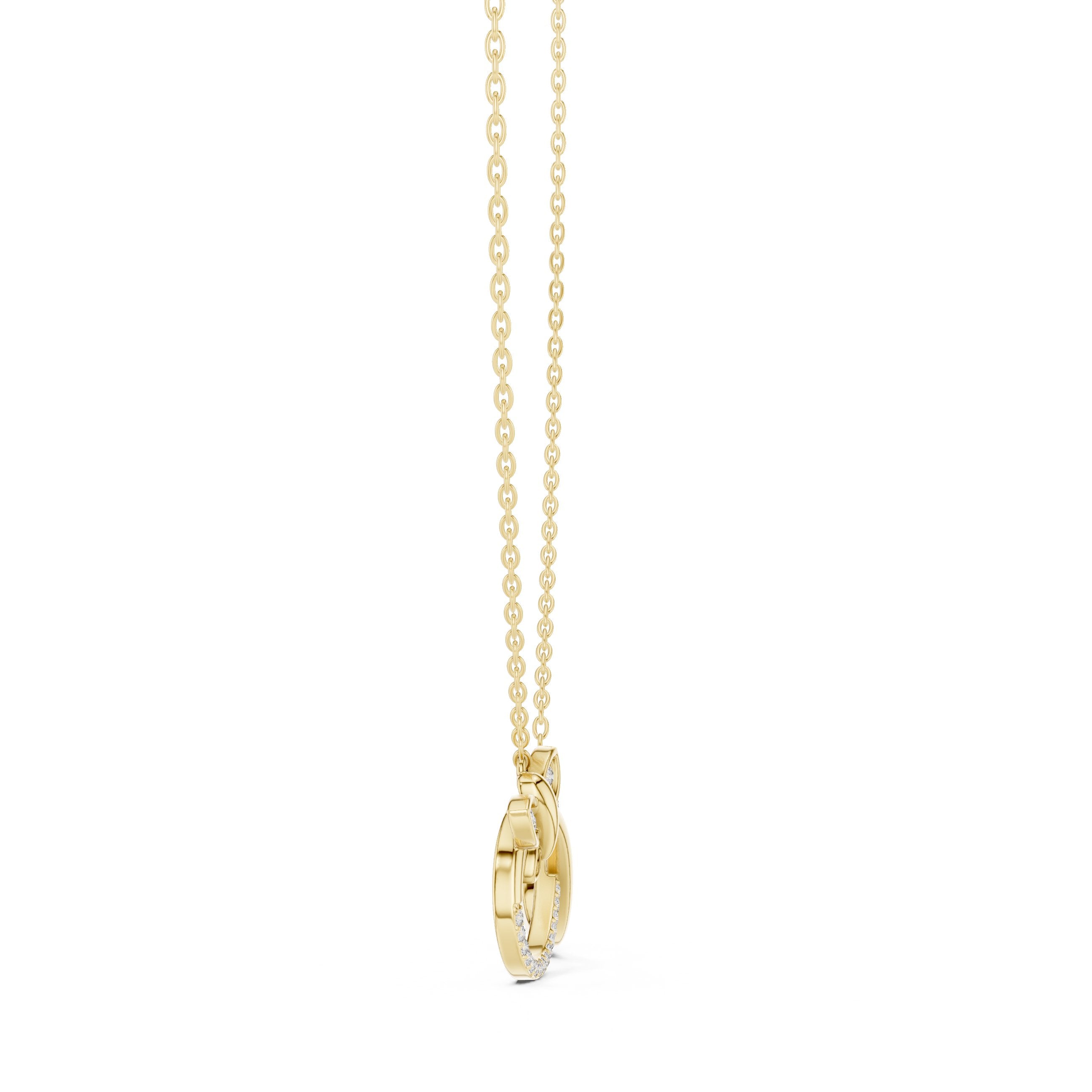 Infinity Butterfly Diamond Pendant in Yellow Gold - VYKA Diamonds