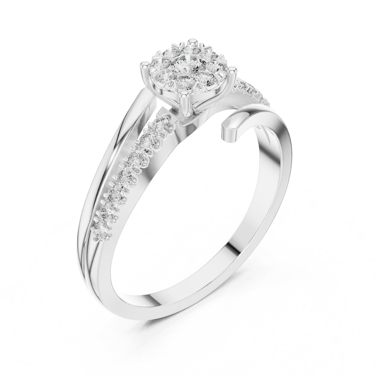 Bypass Cluster Bloom Diamond Ring