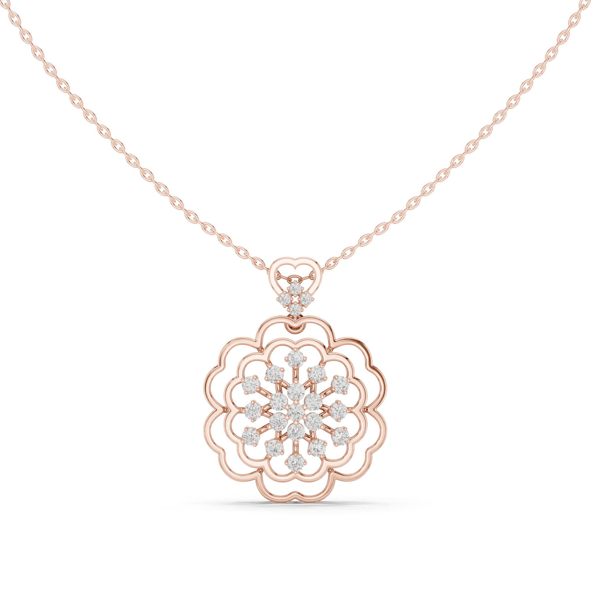 Snowflake Filigree Diamond Pendant