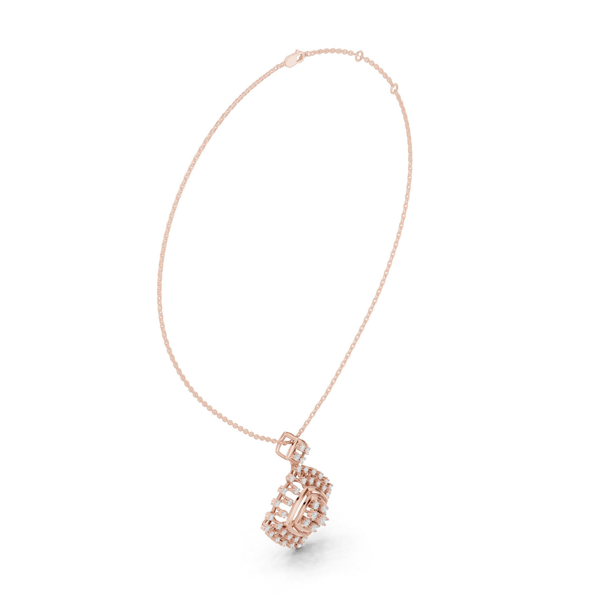 Square Starburst Diamond Pendant