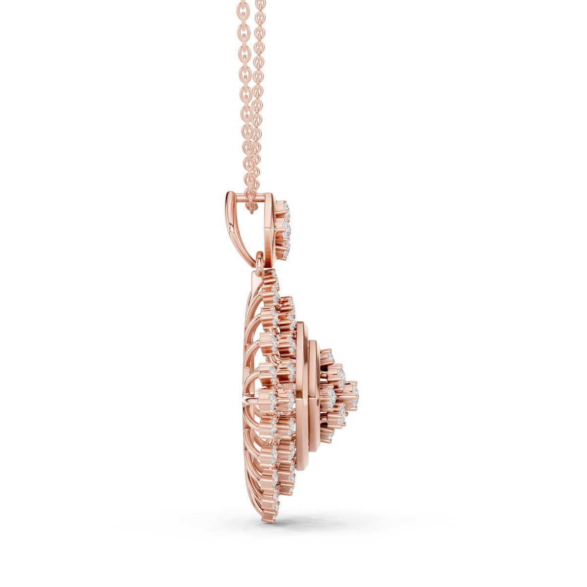 Square Starburst Diamond Pendant