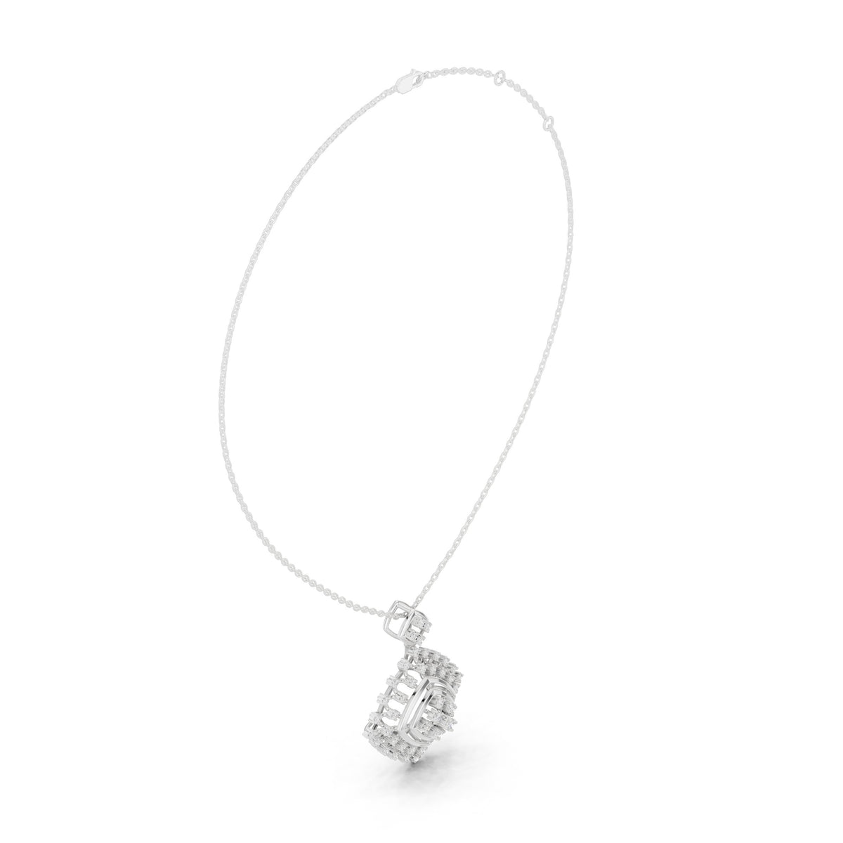 Square Starburst Diamond Pendant
