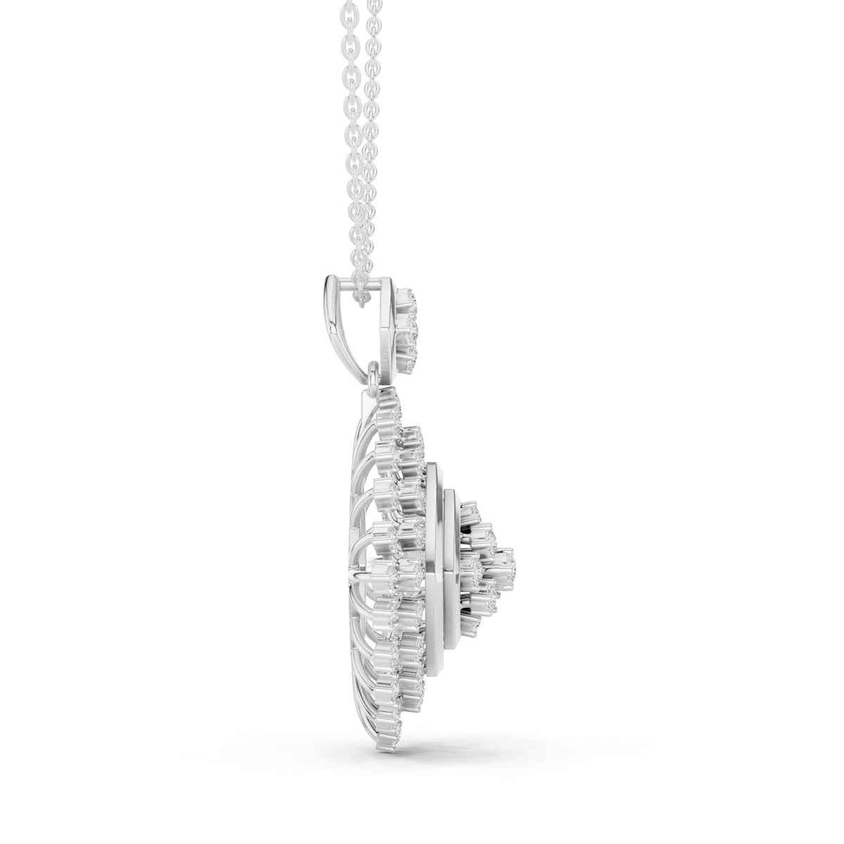 Square Starburst Diamond Pendant
